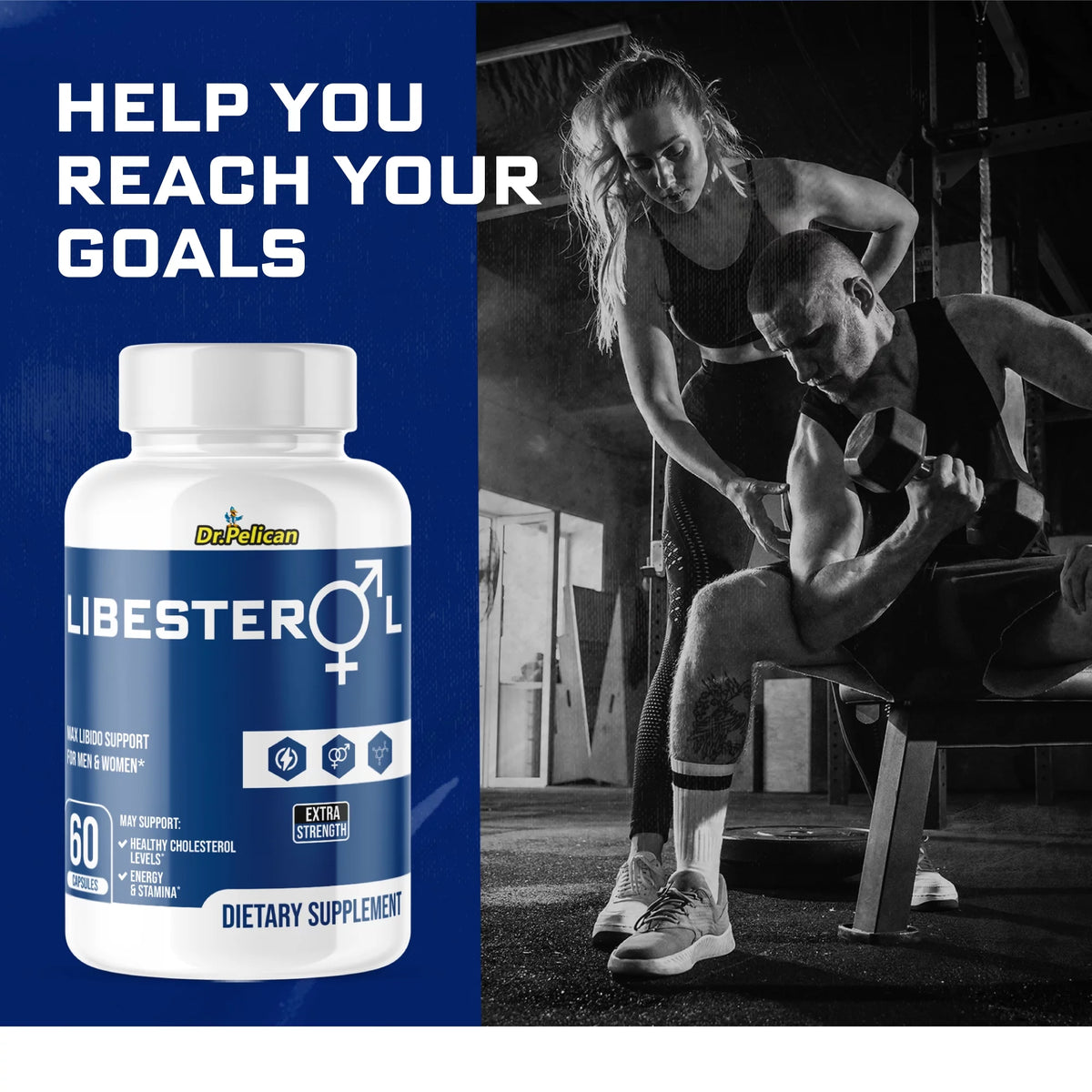 Libesterol- Male & Female Max Libido/Stamina/Cholesterol- 60 Capsules- Dr.