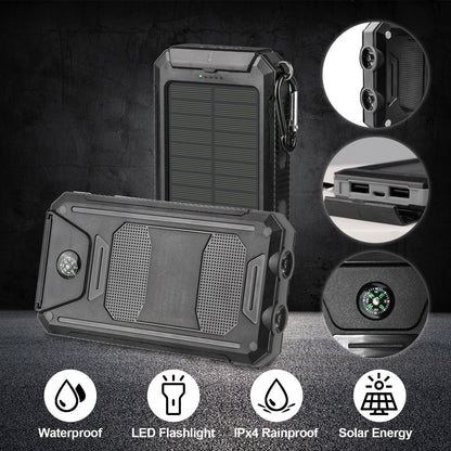 Super 20000Mah USB Portable Charger Solar Power Bank for Iphone Cell Phone 2023