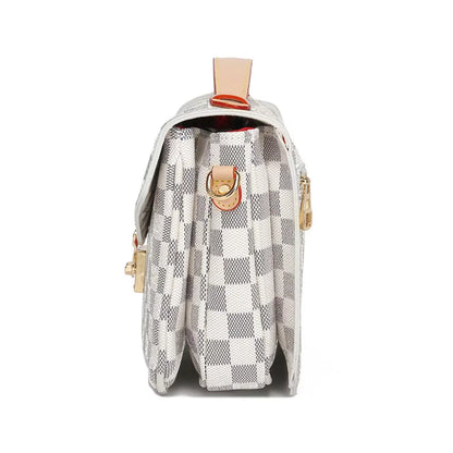 Checkered Crossbody Shoulder Bags Womens Fashion Handbags Satchel Purse for Dating Gifts for Mother, Girlfriend, Lover