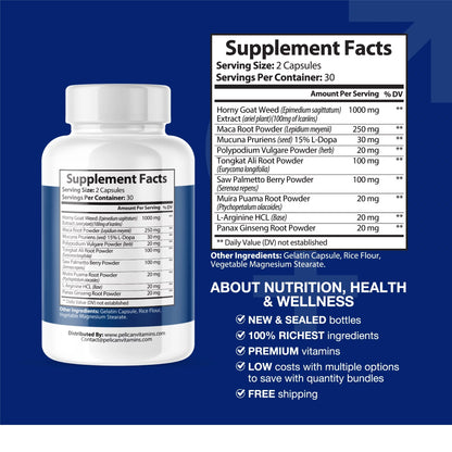 Libesterol- Male & Female Max Libido/Stamina/Cholesterol- 60 Capsules- Dr.