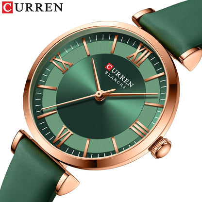 Curren women's leather classic Quartz watch.