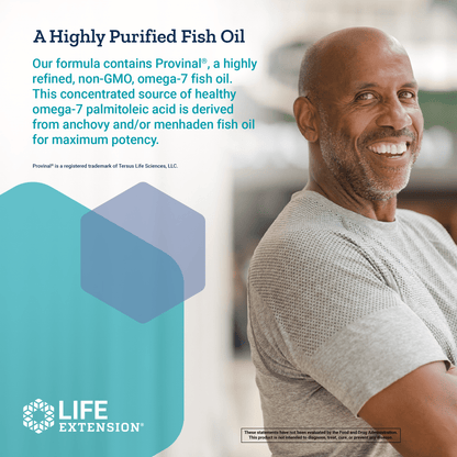 Provinal Purified Omega-7 - Daily Essential Omega 7 Fatty Acids Supplement, Palmitoleic Acid Fish Oil for Heart Health & Inflammation Health Support - Gluten-Free, Non-Gmo - 30 Softgels