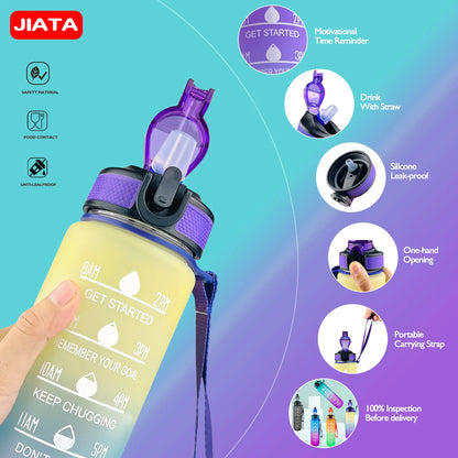 1000Ml Water Bottles Smart Sport Bottle 1L for Travel Fittness Plastic Drink Bottle for Water Cups Kettle with Straw Drinkwarer