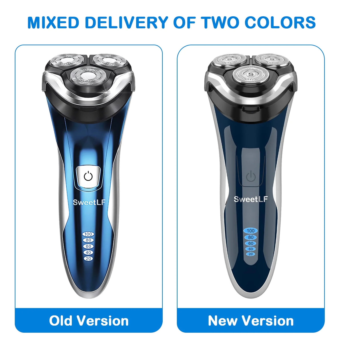Electric Razor for Men, IPX7 Waterproof Wet and Dry Electric Shaver with Pop-Up Beard Trimmer for Men, Gift for Father'S Day, Blue