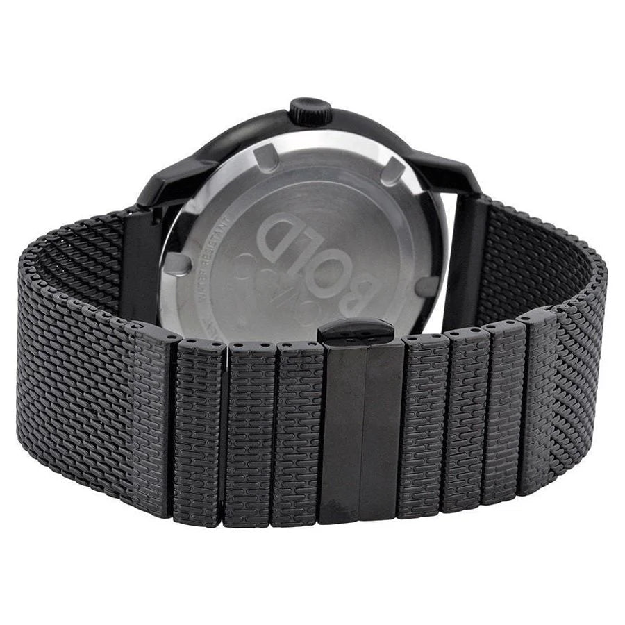 Men'S Bold Black Dial Watch - 3600261