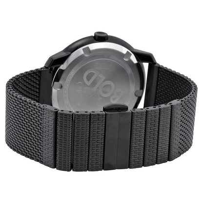 Men'S Bold Black Dial Watch - 3600261