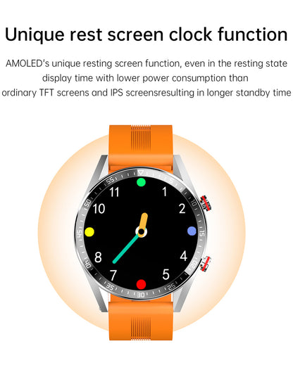 2021 New 454*454 Screen Smart Watch Always Display The Time Bluetooth Call Local Music Smartwatch For Men Android TWS Earphones